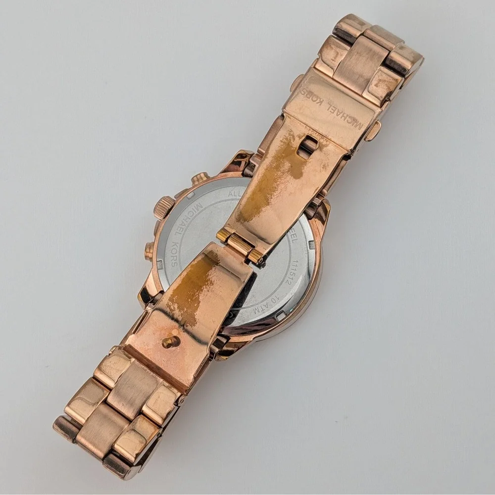 Michael Kors MK5778 Stainless Rose Gold Chronograph Watch 40mm Extra‎ Links